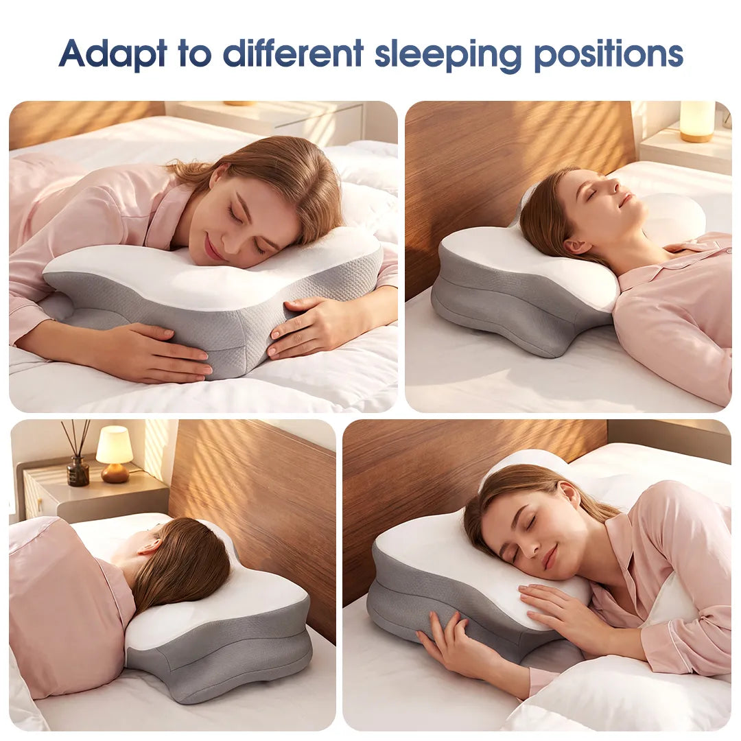 CosBed ergonomic memory foam pillow for back, side and stomach sleeping positions