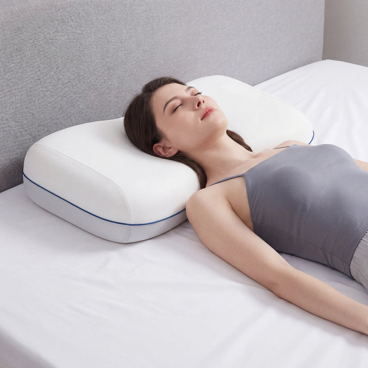 Adjustable neck support memory pillow